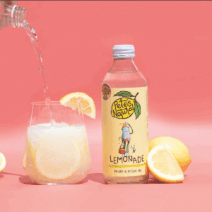  Bubbly lemonade in a recycled glass bottle from Pete’s Natural
