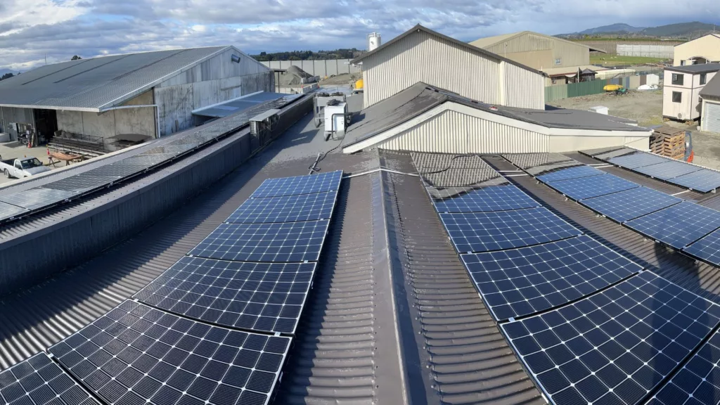 Solar powered bottling factory in Motueka New Zealand