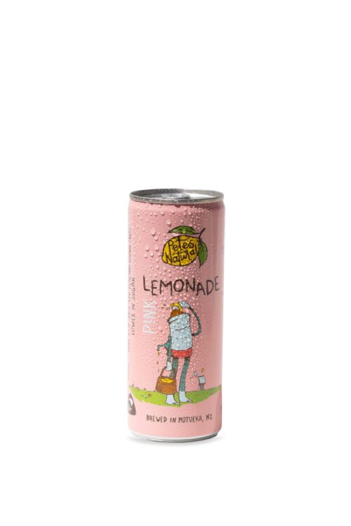 Pink Lemonade soda can made with real New Zealand lemons and boysenberries